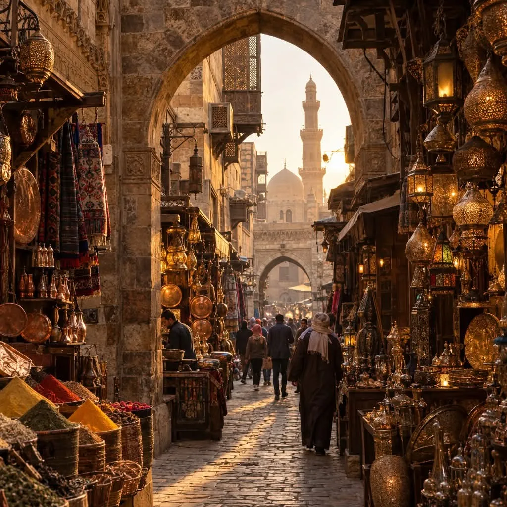 The lanes of Khan El Khalili bazaar