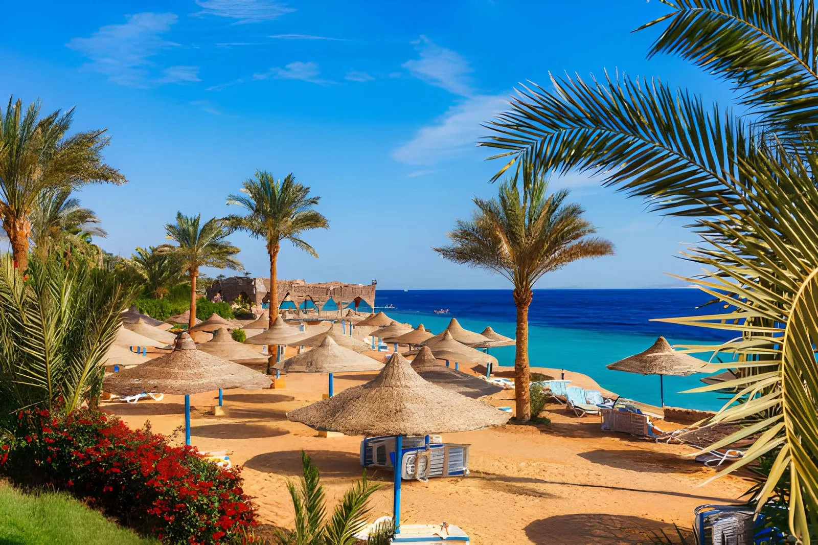 Sharm El Sheikh, mountains and desert meeting the Red Sea